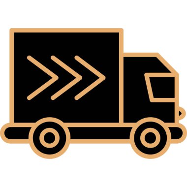 Kamyon. Web simgesi basit illüstrasyon