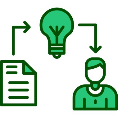 iş yönetimi renk ikonu vektör illüstrasyonu