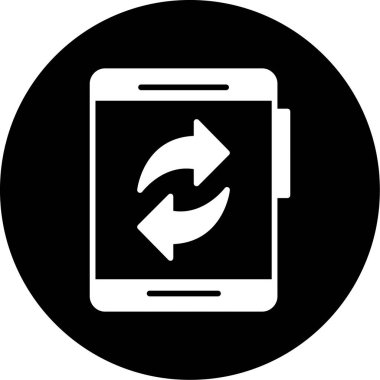 Cep telefonu. Web simgesi basit illüstrasyon