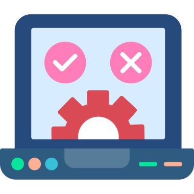 Bilgisayar izleyici simgesi doldurulmuş dış hat biçimi