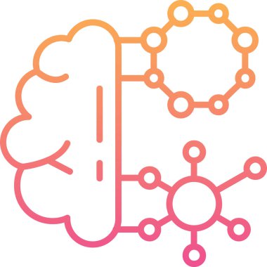 Beyin. Web simgesi basit tasarım