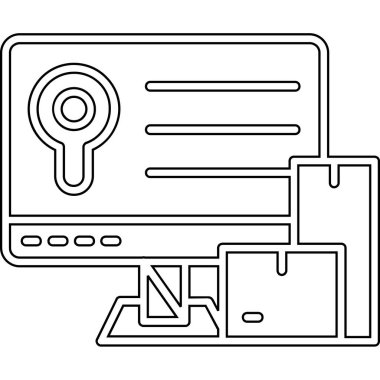 Kredi kartı ve akıllı telefon simgesi içeren bilgisayar, satır biçimi simgesi