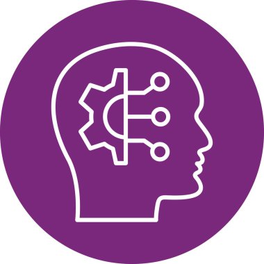 beyin ikonu vektör illüstrasyonu