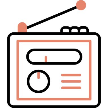 Müzik. Web simgesi basit illüstrasyon