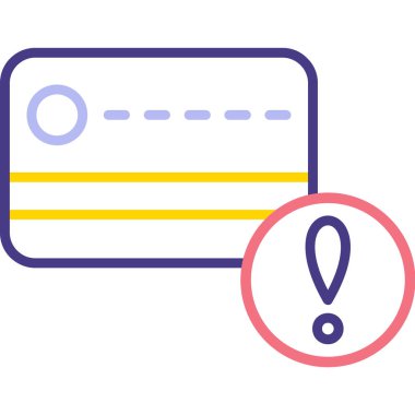 Kredi kartı ikonu vektör illüstrasyonu