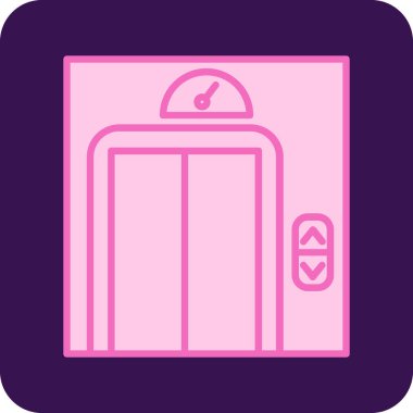 Kapı. Web simgesi basit illüstrasyon