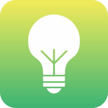 Benzersiz Ampul Vektör Kabartma Simgesi