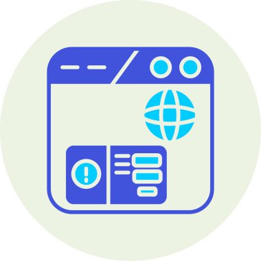 Web simgesi, vektör illüstrasyonunun basit gösterimi