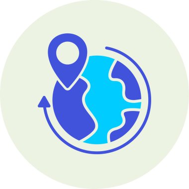 genel konum simgesi vektör illüstrasyonu