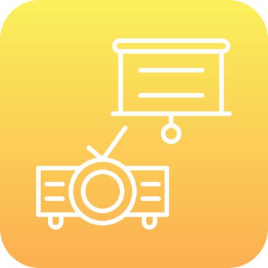 Kamera çizgisinin eşsiz vektör simgesi