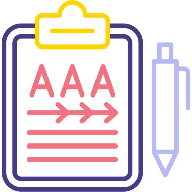 Belge modern simgesinin vektör illüstrasyonu