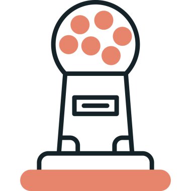 bowling. Web simgesi vektör illüstrasyonu