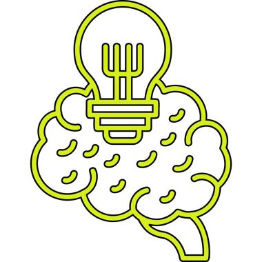 Bir ampul simgesinin vektör illüstrasyonu