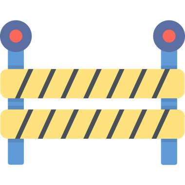 Yol silindiri düz vektör simgesi