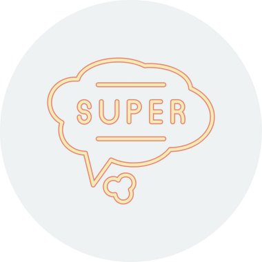 Çizgi çemberinde süper rozet vektör çizimi.