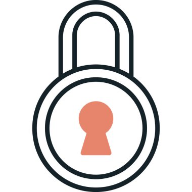 düz vektör simgesini kilitle