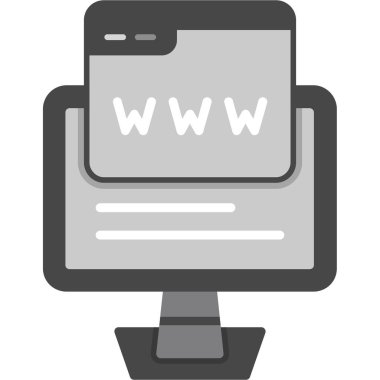 Web sitesi simgesi, vektör illüstrasyonu