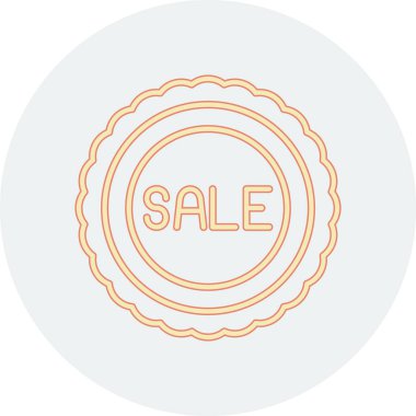 Satış rozeti simgesi daire şeklinde. satılık satış vektör simgesi