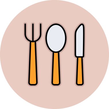 Çatal simgesi. vektör illüstrasyonu