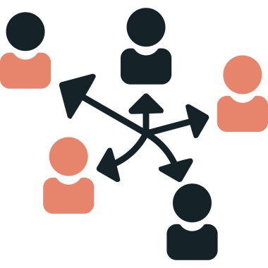 iş yönetimi düz vektör simgesi