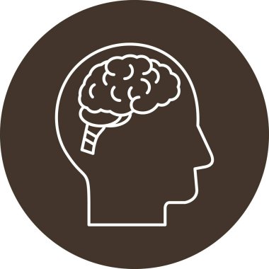 Moda Biçimli Beyin Simgesi İzole Arkaplan