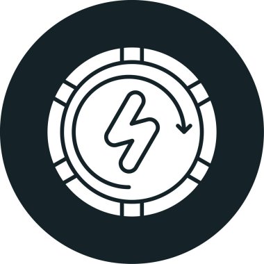 güç vektör simgesi, basit illüstrasyon