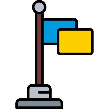 bayrak ikonu vektör illüstrasyonu