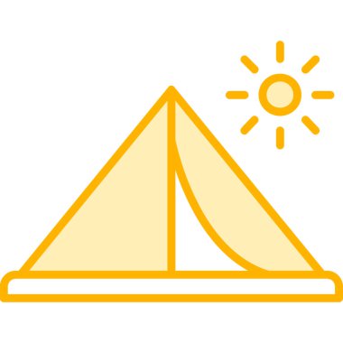 Bir plaj simgesinin vektör çizimi