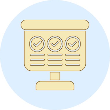 kontrol listesi simgesi vektör illüstrasyonu