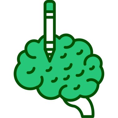 Yeşil yaprağın karalama çıkartması