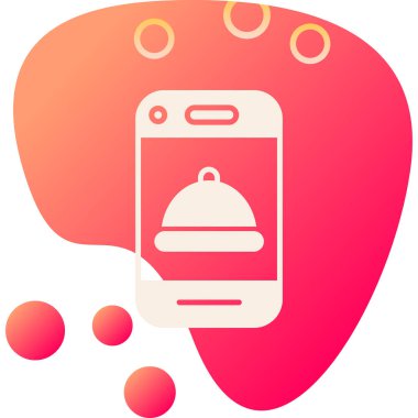 Konuşma baloncuklu bir cep telefonunun vektör çizimi