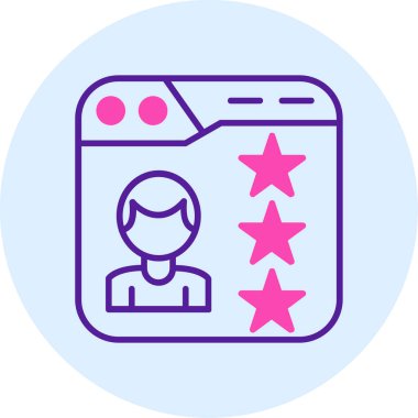 Geri bildirim. Web simgesi basit illüstrasyon