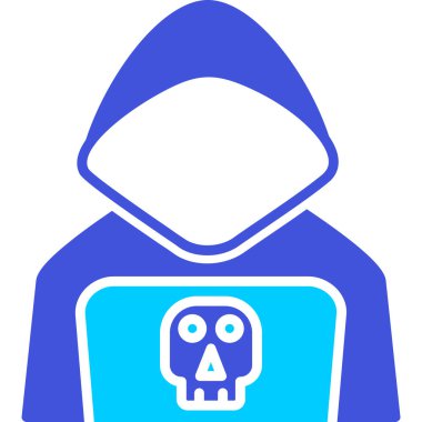 Hacker. Web simgesi basit illüstrasyon