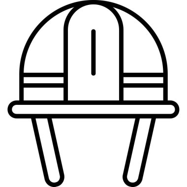 Kask simgesi vektör illüstrasyonu