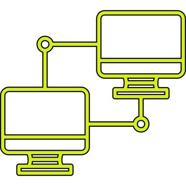 bilgisayar izleme simgesi, vektör illüstrasyonu