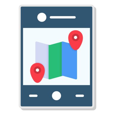 mobil konum haritası simgesi