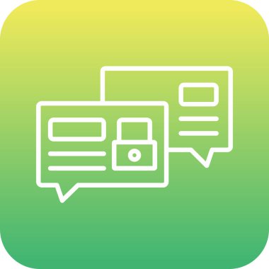 güzel sohbet vektör çizgisi simgesi