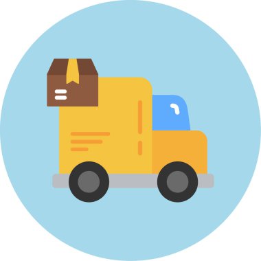 dağıtım kamyonu vektör simgesi