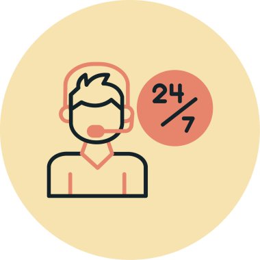 Beyaz arkaplanda izole edilmiş modaya uygun düz tasarım erkek avatar simgesi.