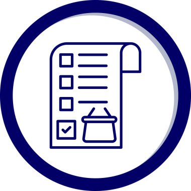 Kontrol listesi. Web simgesi basit illüstrasyon