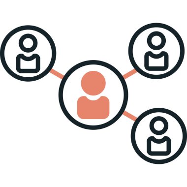 bağlantı vektörü ince çizgi simgesi