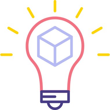 Ampul. Web simgesi basit illüstrasyon