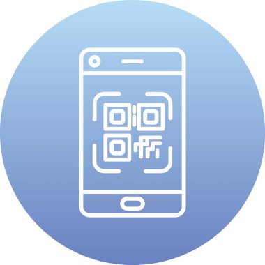 QR kodu. Web simgesi basit illüstrasyon