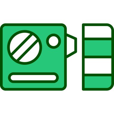 Bir kamera simgesinin vektör illüstrasyonu