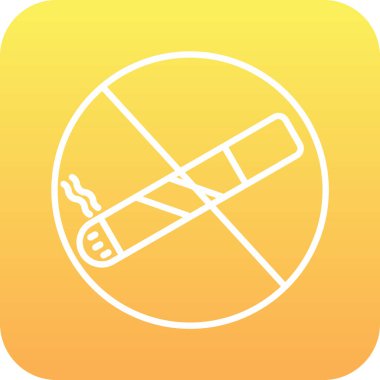 Benzersiz sigara vektör çizgisi simgesi