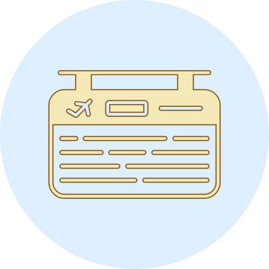 Pasaport ikonu vektör illüstrasyonu