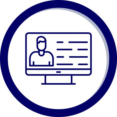 Bilgisayar. Web simgesi basit illüstrasyon