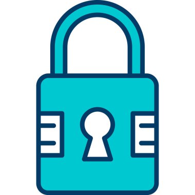 asma kilit ikon vektör çizimi