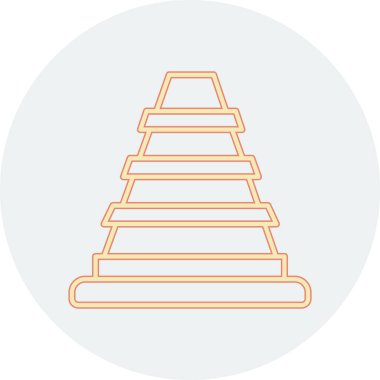 Yılbaşı ağacı simgesinin vektör illüstrasyonu