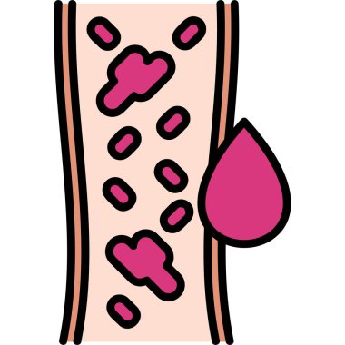 Kırmızı ve pembe kan hücrelerinin karikatürü için vektör çizimi